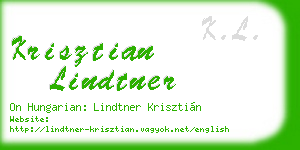krisztian lindtner business card
